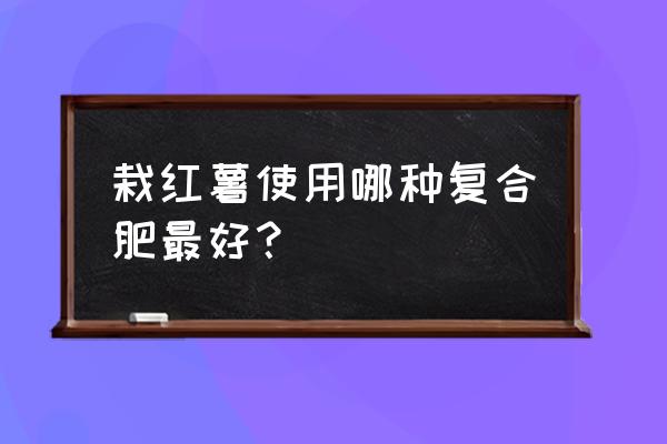 红薯施肥可以施复合肥吗 栽红薯使用哪种复合肥最好？