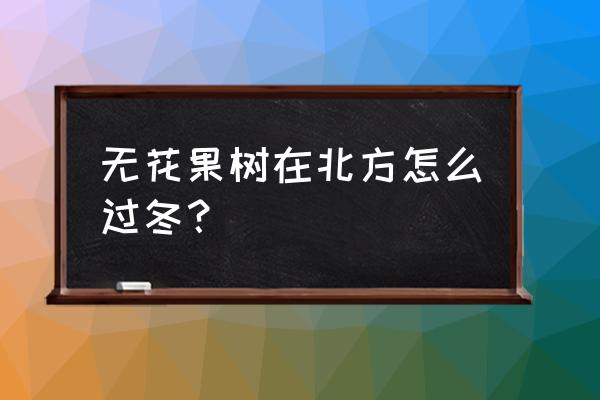 无花果冬天在外面可以过冬吗 无花果树在北方怎么过冬？