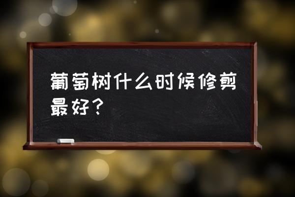 葡萄二次摘心最佳方法 葡萄树什么时候修剪最好？