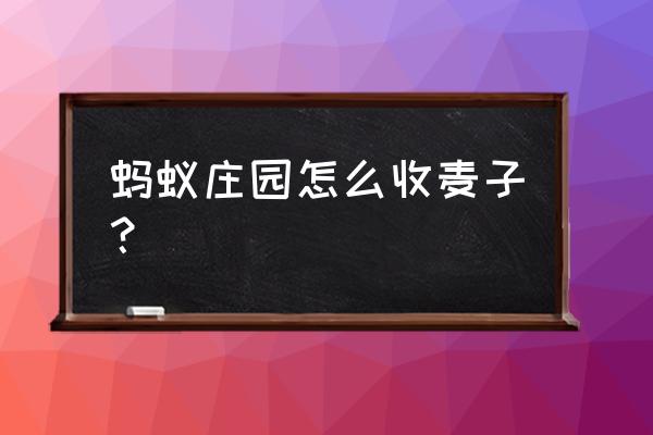 蚂蚁庄园种麦子是怎么回事 蚂蚁庄园怎么收麦子？