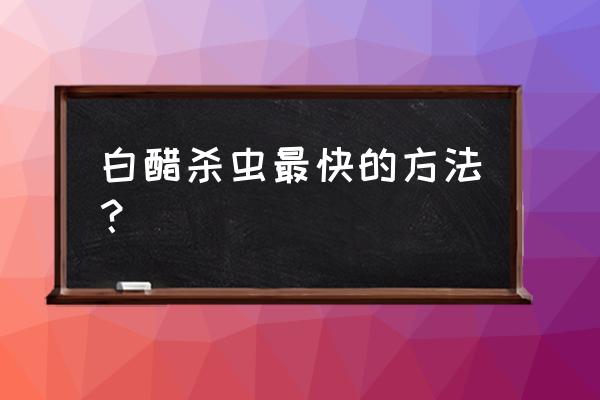 蓖麻子能防虫吗 白醋杀虫最快的方法？