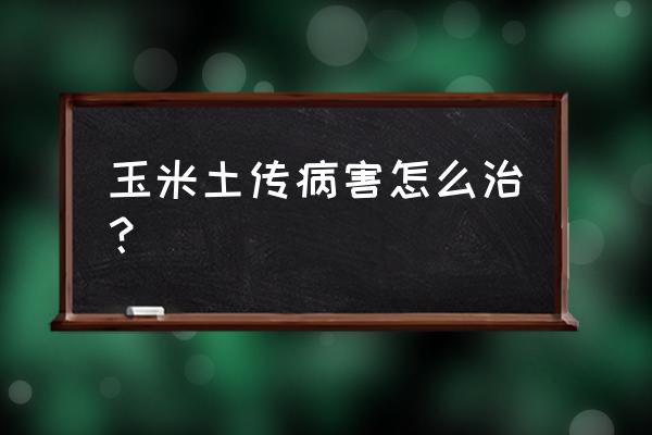 防治玉米青枯病的主要方法 玉米土传病害怎么治？