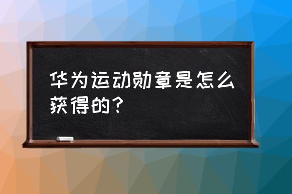 花粉俱乐部勋章在哪里 华为运动勋章是怎么获得的？