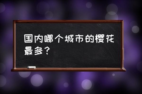 中国赏樱花最好的地方 国内哪个城市的樱花最多？