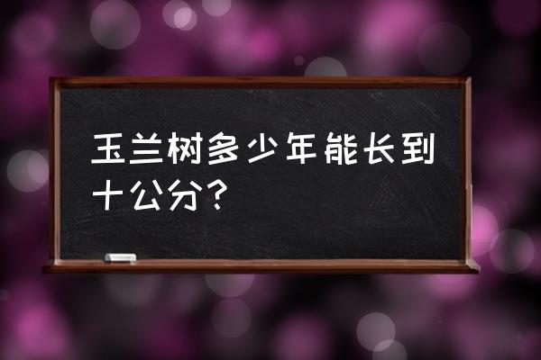 广玉兰在北方什么时间移栽最好活 玉兰树多少年能长到十公分？