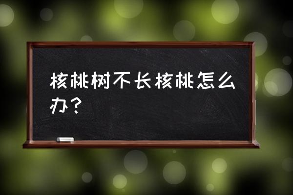 核桃树不长果怎么补救 核桃树不长核桃怎么办？