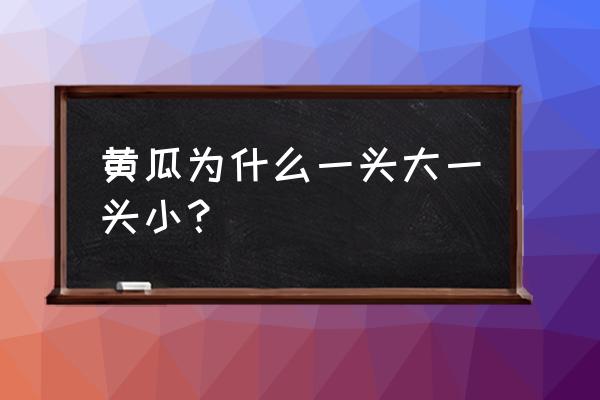 黄瓜畸形的原因有哪些如何化解 黄瓜为什么一头大一头小？