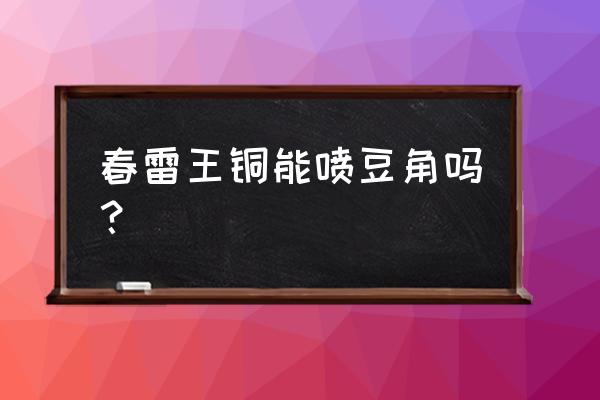 辣椒上用春雷王铜应注意些什么 春雷王铜能喷豆角吗？