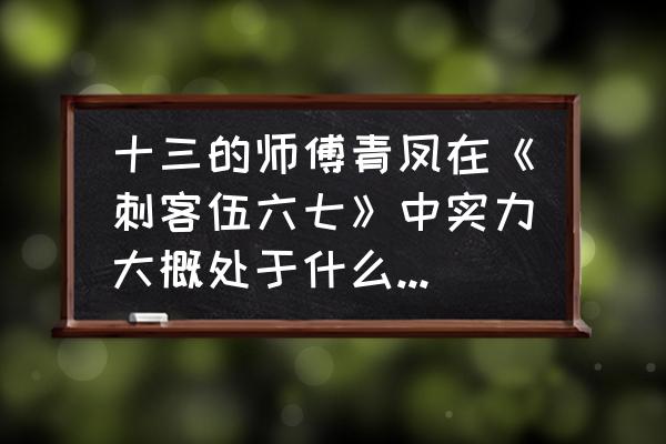 简笔画赤牙与青凤 十三的师傅青凤在《刺客伍六七》中实力大概处于什么水平？有何依据？