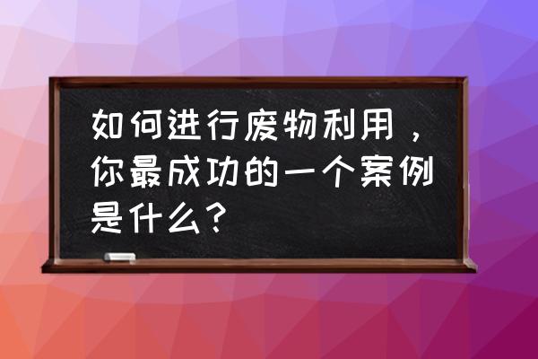 独角兽手工制作教程用胶水 如何进行废物利用，你最成功的一个案例是什么？