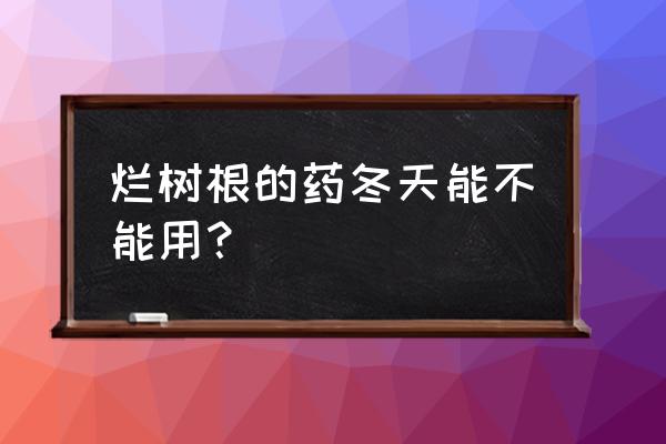 怎么使构树死掉 烂树根的药冬天能不能用？