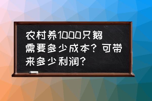 鹅学习app是个什么软件 农村养1000只鹅需要多少成本？可带来多少利润？