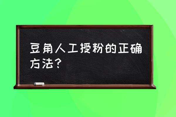 豆角用什么能增产 豆角人工授粉的正确方法？