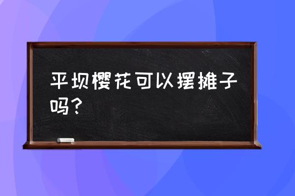 贵安平坝樱花摄影攻略 平坝樱花可以摆摊子吗？