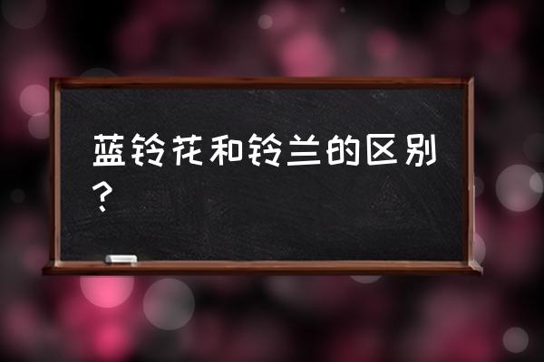 铃兰之剑游戏攻略 蓝铃花和铃兰的区别？