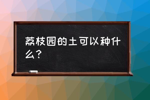 荔枝树苗适合种哪里 荔枝园的土可以种什么？