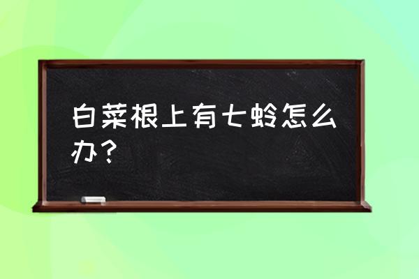 目前有什么办法防治大白菜根肿病 白菜根上有七蛉怎么办？