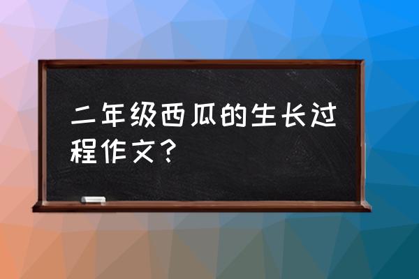 西瓜籽直接种土里行吗 二年级西瓜的生长过程作文？