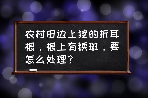 鱼腥草怎么处理最快 农村田边上挖的折耳根，根上有锈斑，要怎么处理？