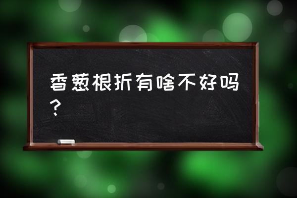 为什么葱剪了后越长越细 香葱根折有啥不好吗？