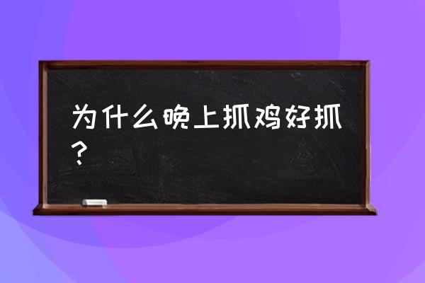 绝地求生刺激战场在哪抓鸡 为什么晚上抓鸡好抓？