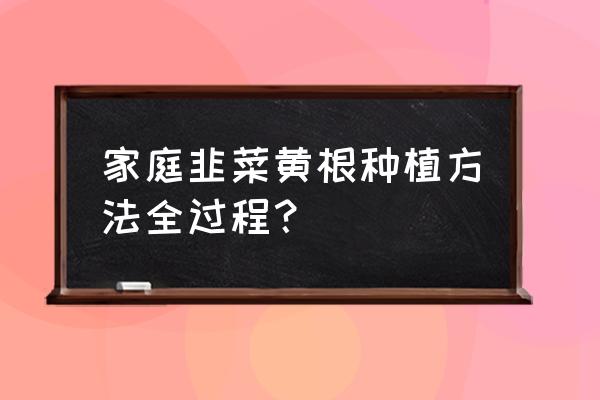 家庭韭菜黄根种植方法全过程 家庭韭菜黄根种植方法全过程？