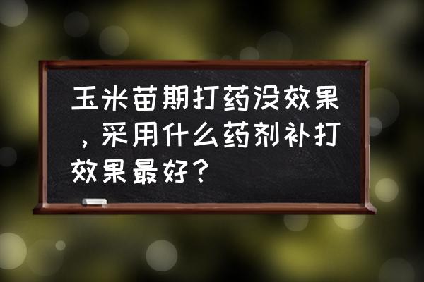 长期吃马泡瓜有什么好处 玉米苗期打药没效果，采用什么药剂补打效果最好？