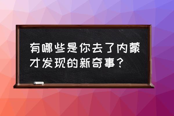 幻塔人工岛积水湖蘑菇怎么点亮 有哪些是你去了内蒙才发现的新奇事？