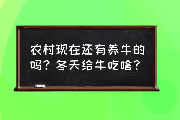 农机冬天保养妙招 农村现在还有养牛的吗？冬天给牛吃啥？